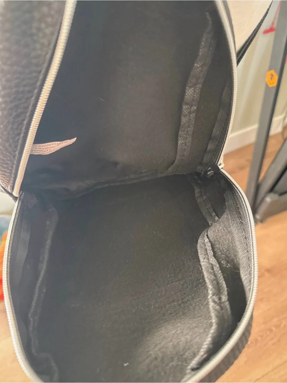 Black Pebble Leather Mini Backpack - Unbranded